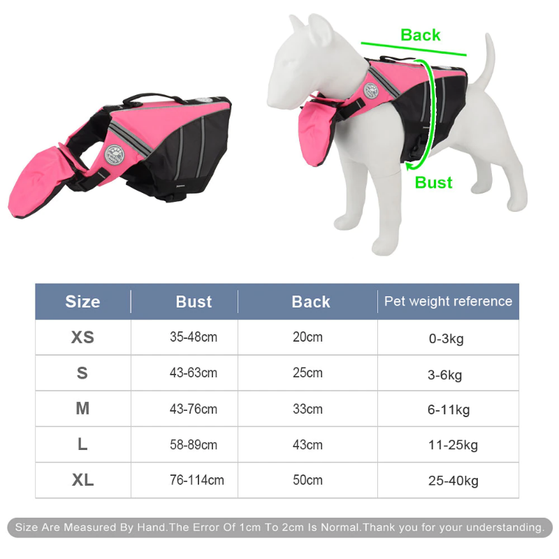 Reflective Pet Dog Life Jacket Adjustable Pet Dog Swimwear