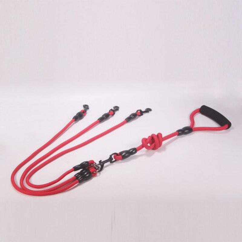 Pet Dog Leash Nylon Rope Double Dual Two Heads
