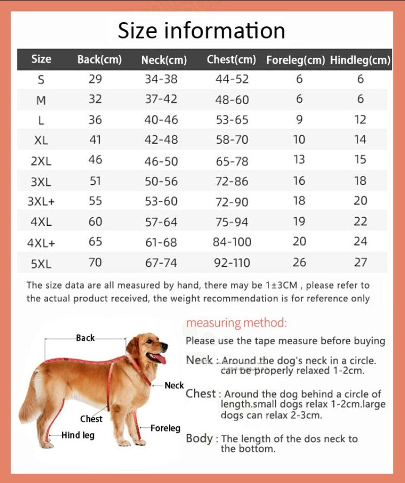 Waterproof Pet Dog Outdoor Jacket Clothes Winter Warm Coat Big Jumpsuit Reflective Raincoat For Small Medium Large Dogs