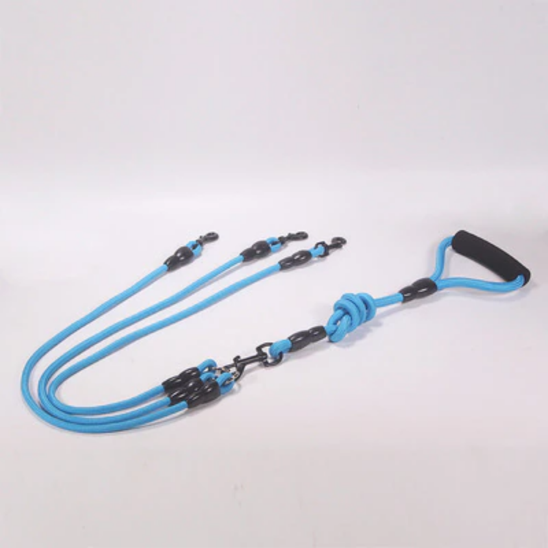 Pet Dog Leash Nylon Rope Double Dual Two Heads