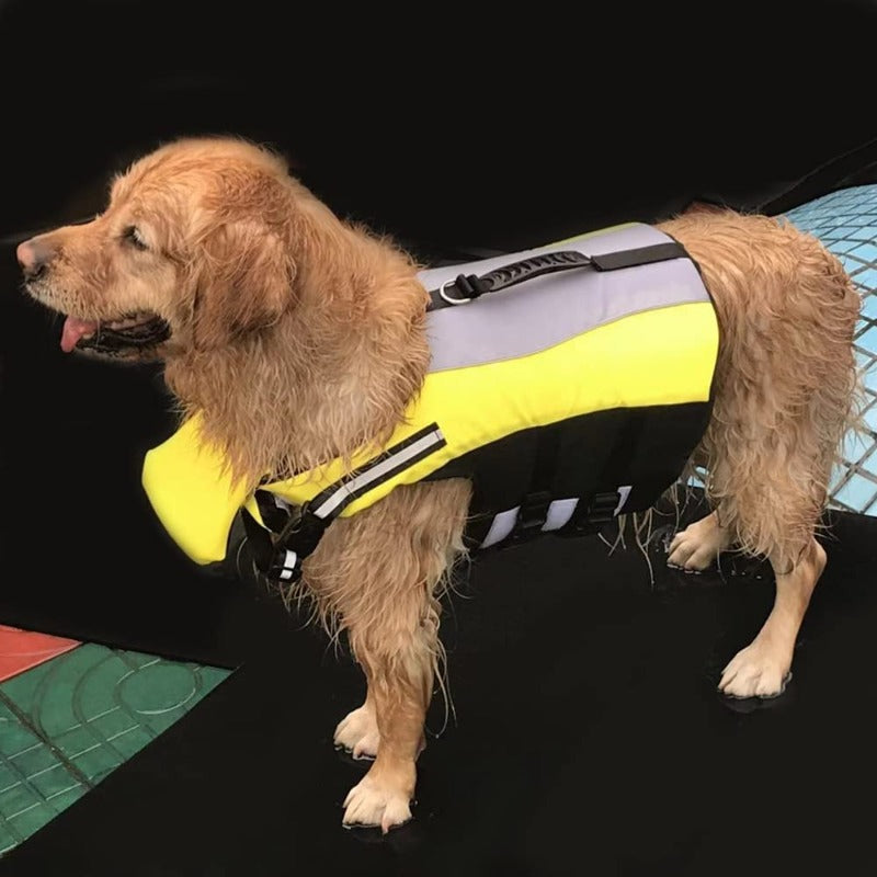 Dog Inflatable Life Jacket Vest, Dog Clothes Foldable and Convenient Safety Swimming Reflective Suit for Small Medium Large Dogs