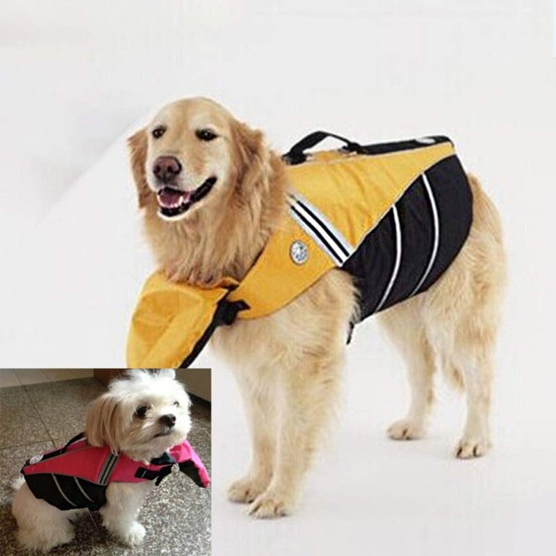 Reflective Big Dog Life Jacket Dog Swim Supplies Pet Swimwear Clothes Vest Adjustable Pet Dog Life Jacket for Small Medium Large Dog