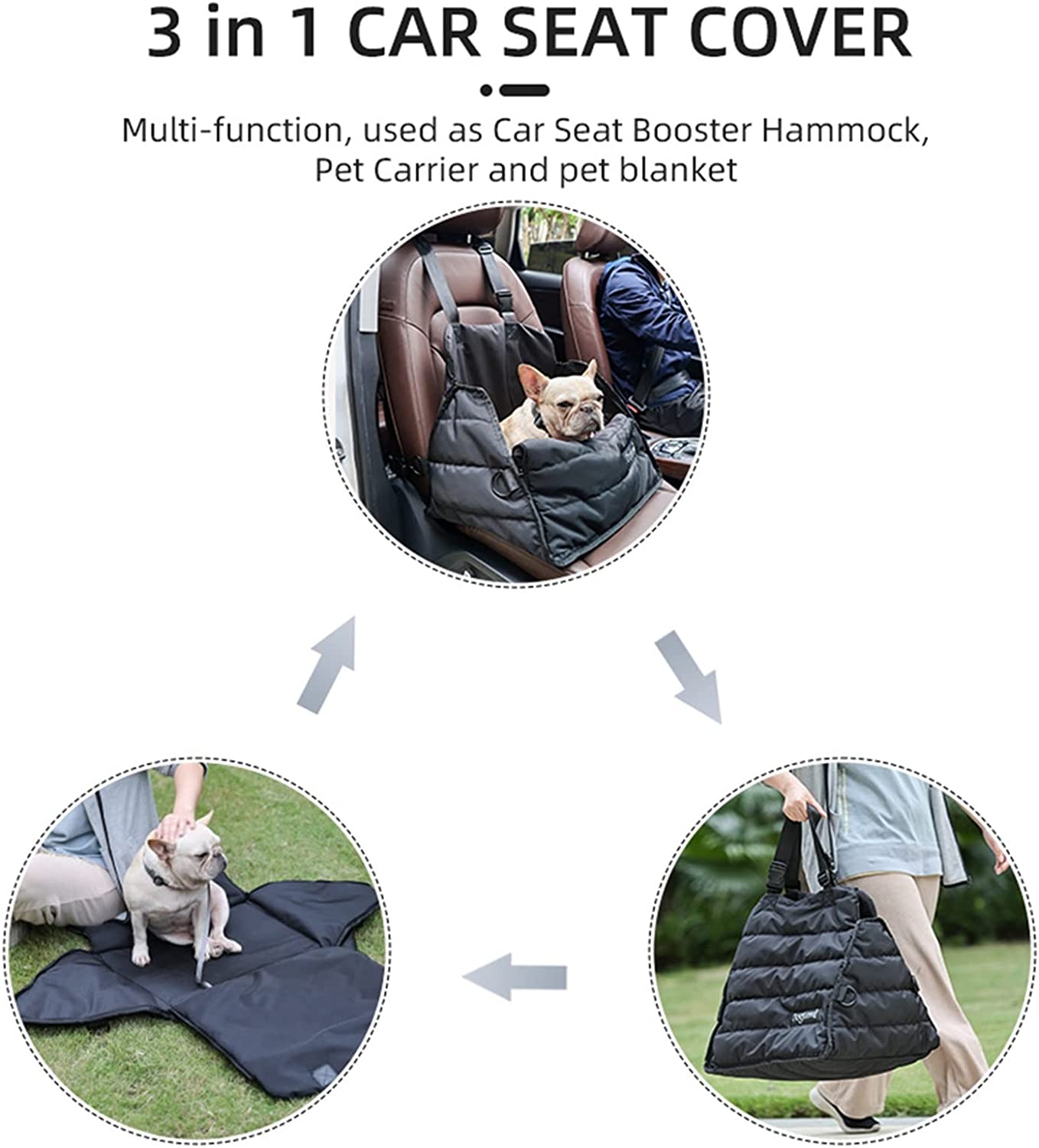 Pet Travel Mat Dog Car Seat Bed Carrier