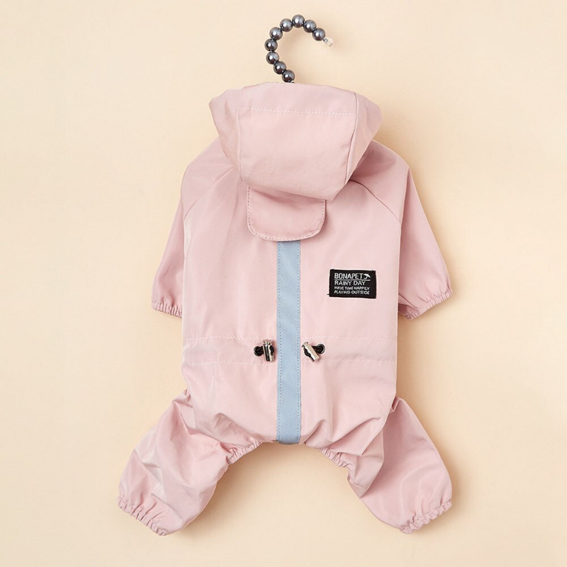 Dog Raincoat for Large Dogs Split Design Fully Covered Waterproof Pet Rain Poncho with Hood Reflective Outdoor Rain/Snow Jacket