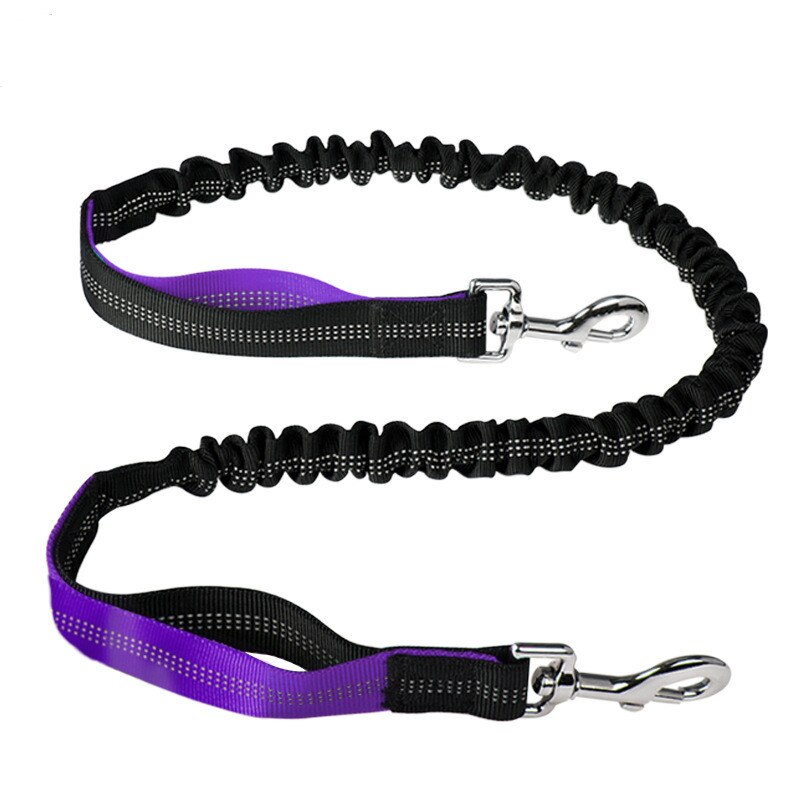 Hands Free Dog Leash with Waist Zipper Pocket Dual-Handle Reflective Bungee Suitable for Running Hiking Training Adjustable Waist Belt, Shock Absorbing for Small Medium and Large Dogs Pet Supplies