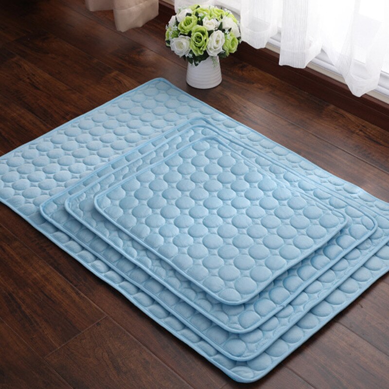 Dog Cooling Mat Pet Ice Pad Teddy Mattress Pet Cool Mat Bed Cat Summer Keep Cool Ice Silk Cooling Dog Mat for Dogs