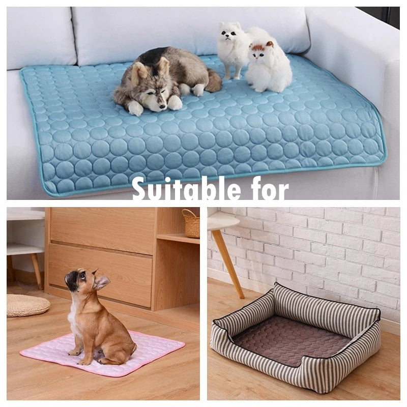 Dog Cooling Mat Pad Washable Breathable Pet Dog Bed