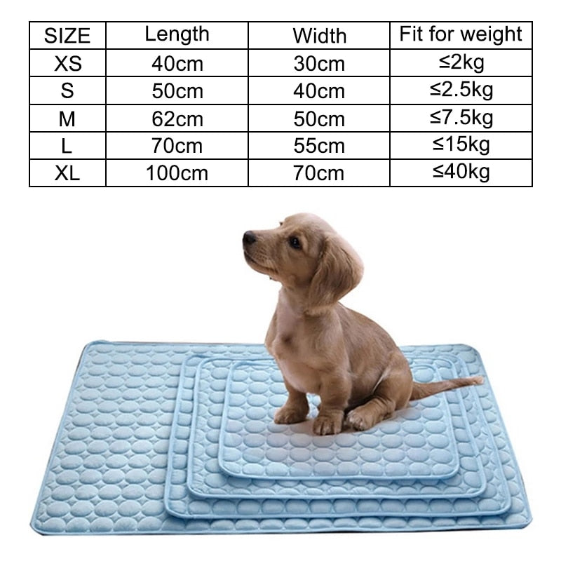 Dog Cooling Mat Pad Washable Breathable Pet Dog Bed