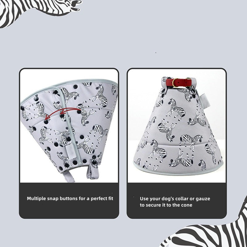 Dog and Cat Cone Collar Adjustable Dog Recovery Collars