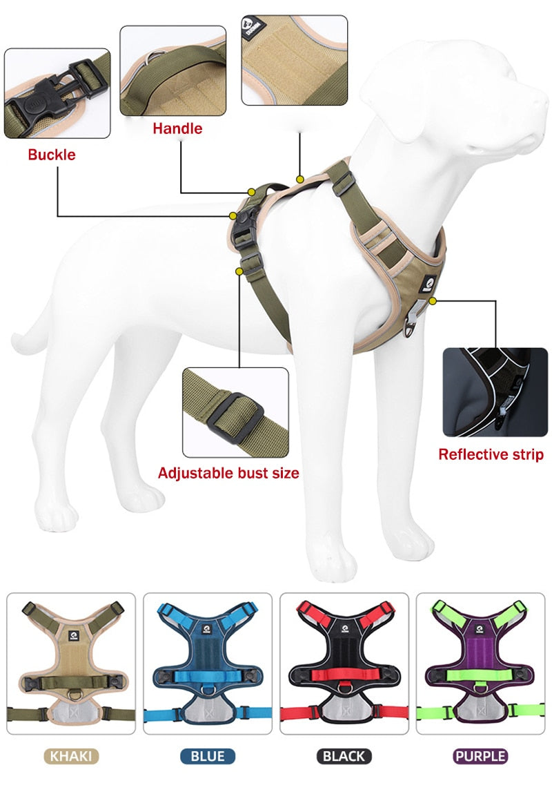 Adjustable Reflective Dog Harness Vest