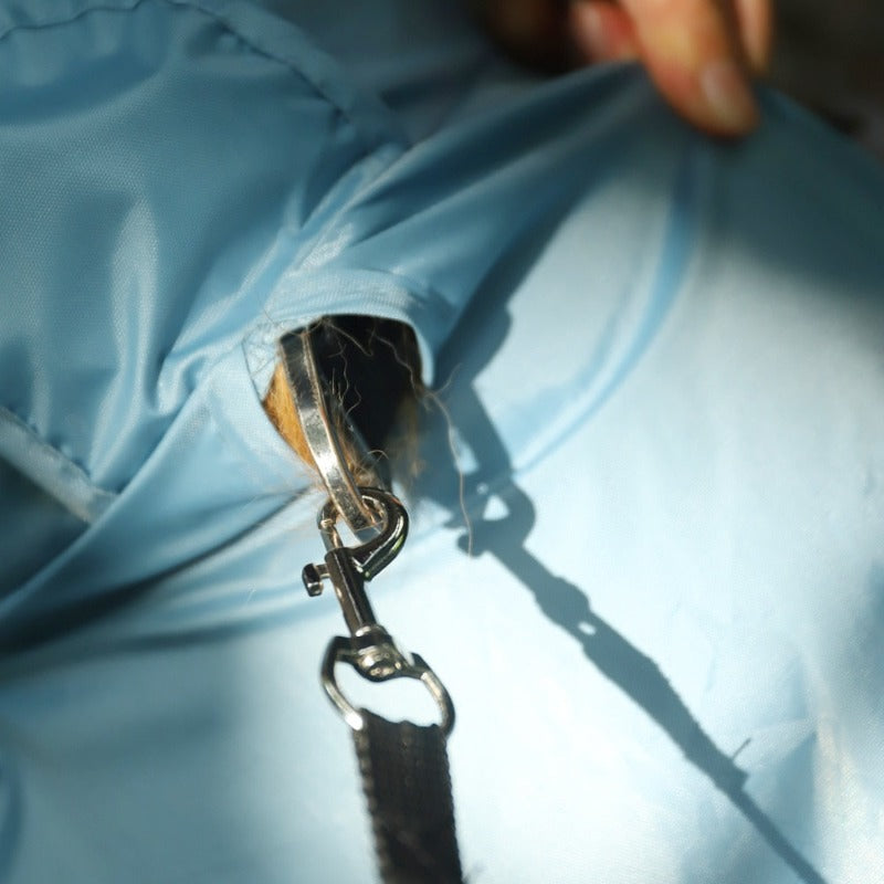 Big Dog Raincoat with Tail Jumpsuit Raincoat for Large Dogs with Reflective Strips Tow Hole Labrador Waterproof Jacket