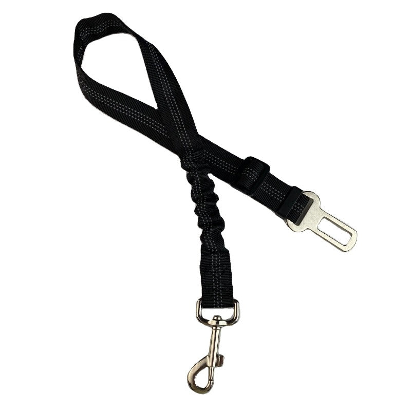 Dog Safety Belt for Car, Pack of Dog Safety Belts, Adjustable Elastic Shock Absorption with Reflective Strips, Suitable for All Dog Breeds and Car Types