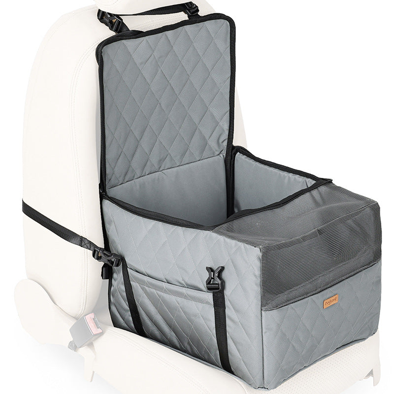Dog Car Seat for Small Dogs, Portable and Washable Puppy Dog Booster Seats for Car Front Seat with Storage Pockets and Clip-On Leash , Breathable Folding Travel Carrier Bed or Bag