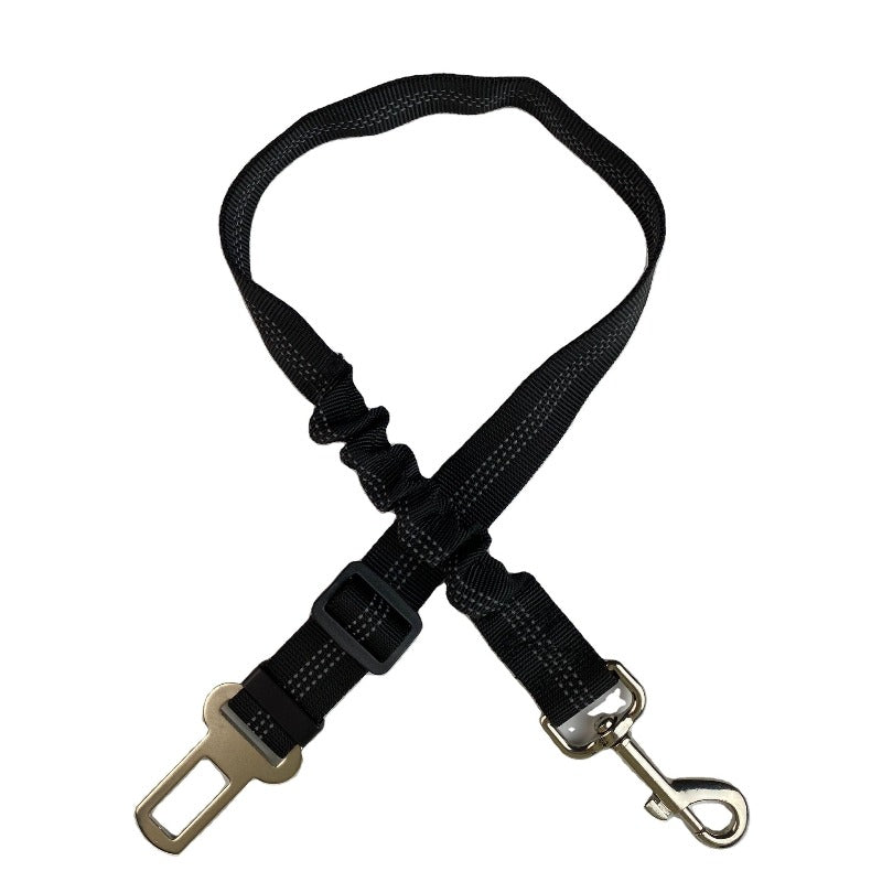 Dog Safety Belt for Car, Pack of Dog Safety Belts, Adjustable Elastic Shock Absorption with Reflective Strips, Suitable for All Dog Breeds and Car Types
