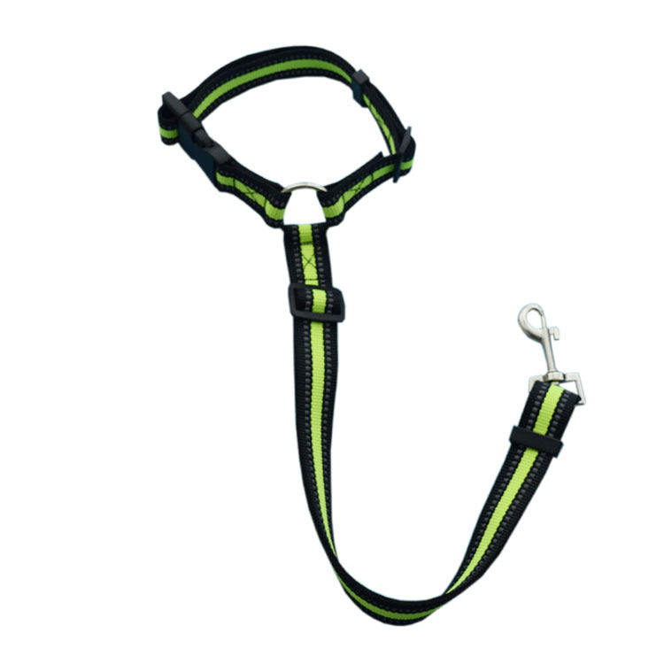 Solid Color Two-in-one Reflective Pet Car Seat Belt Adjustable Dogs Harness