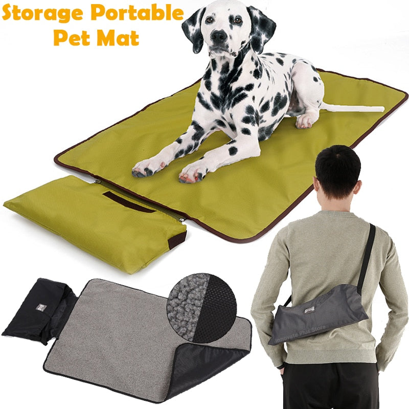 Waterproof Folding Washable Dog Blanket Mat with Strap For Dog Travel Camping