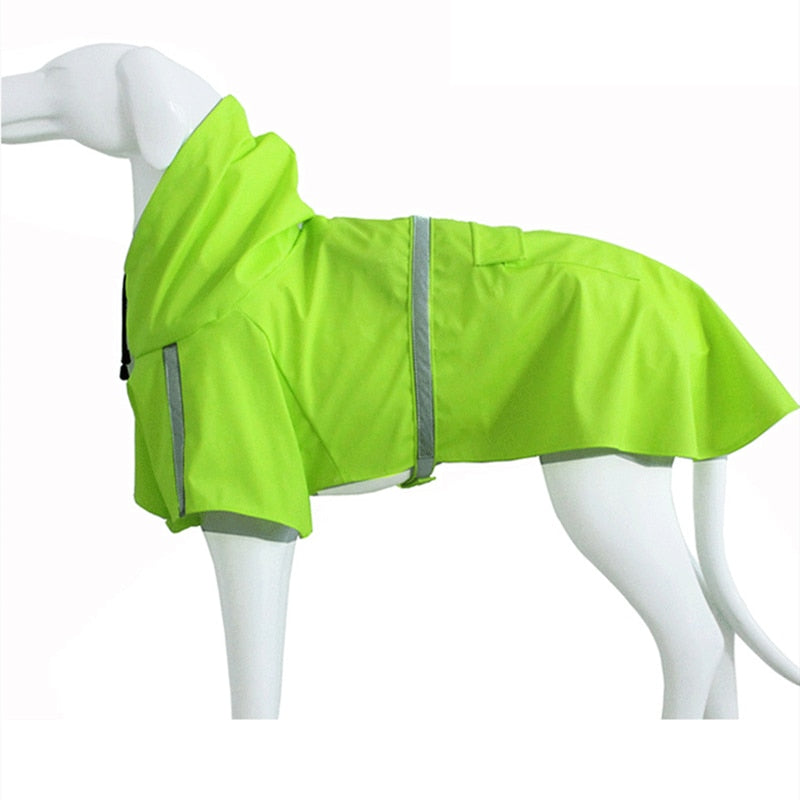 Pets Dog Raincoats Reflective Small Large Dogs Rain Coat Hood Waterproof Jacket Adjustable Lightweight Rain Poncho with Strip Reflective Fashion Outdoor Breathable Puppy Clothes