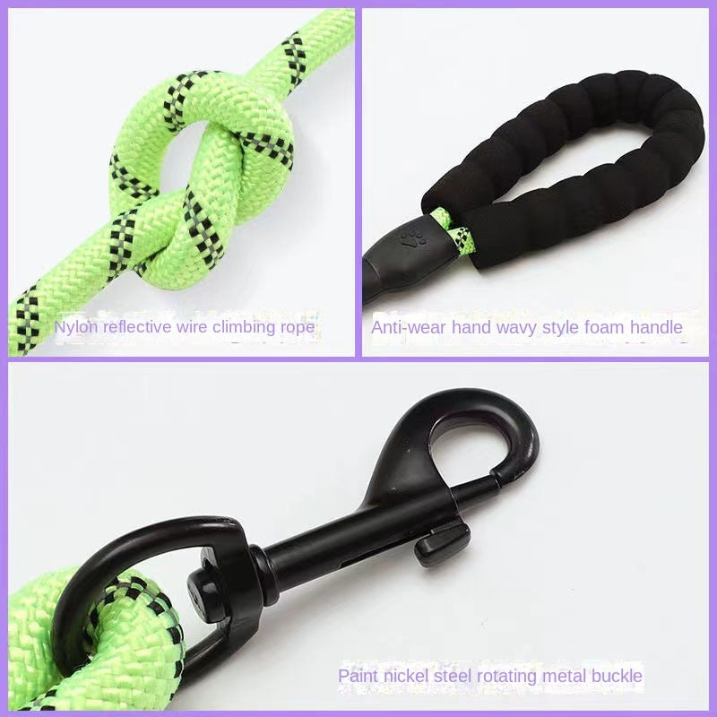 1.5M Nylon Round Reflective Dog Leash