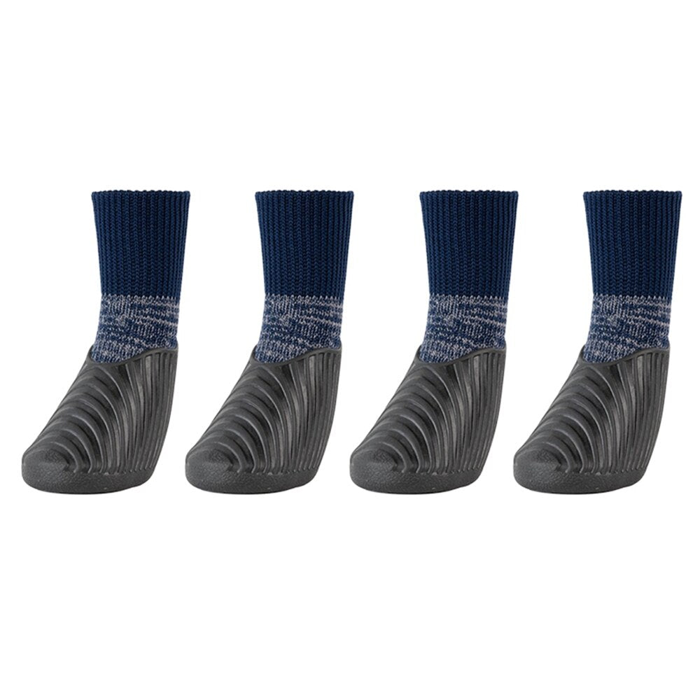 4Pc/Set Pet Dog Rain Shoes Anti Slip Waterproof