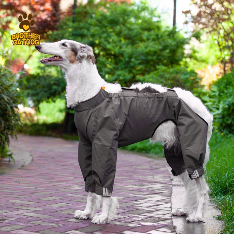 Waterproof and Windproof Dog Raincoat Jumpsuit