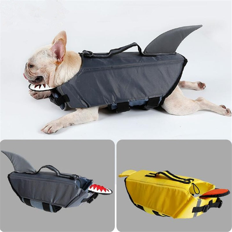 Outdoors Pet Dog Life Vest Reflective Large Dog Swimming Jacket Costume Cartoon Animal Safe Foam Float Clothes Swimwear For Bulldog Golden Retriever To Prevent Drowning Pet Clothes