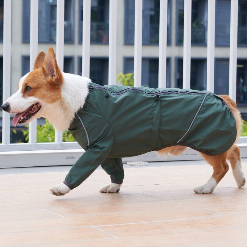 Pet Dog Jacket Reflective Windproof Outdoor Jackets for Small Large Dogs Waterproof Dog Snowsuit Adjustable Back Zipper Pet Rain Coat Supplies