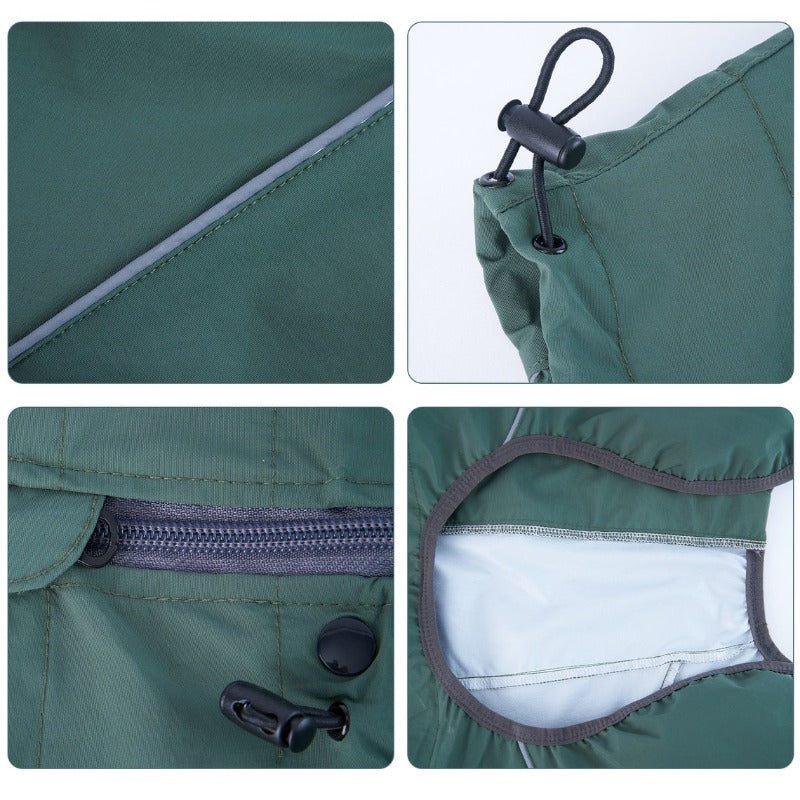 Pet Dog Jacket Reflective Windproof Outdoor Jackets for Small Large Dogs Waterproof Dog Snowsuit Adjustable Back Zipper Pet Rain Coat Supplies