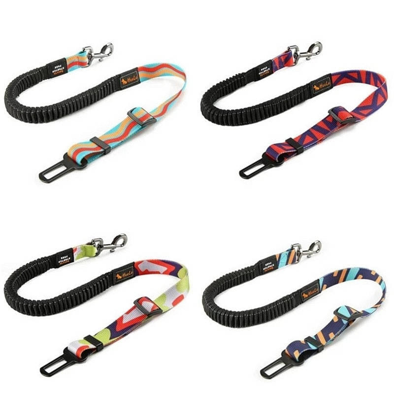 Adjustable Dog Leash Car Seat Belt