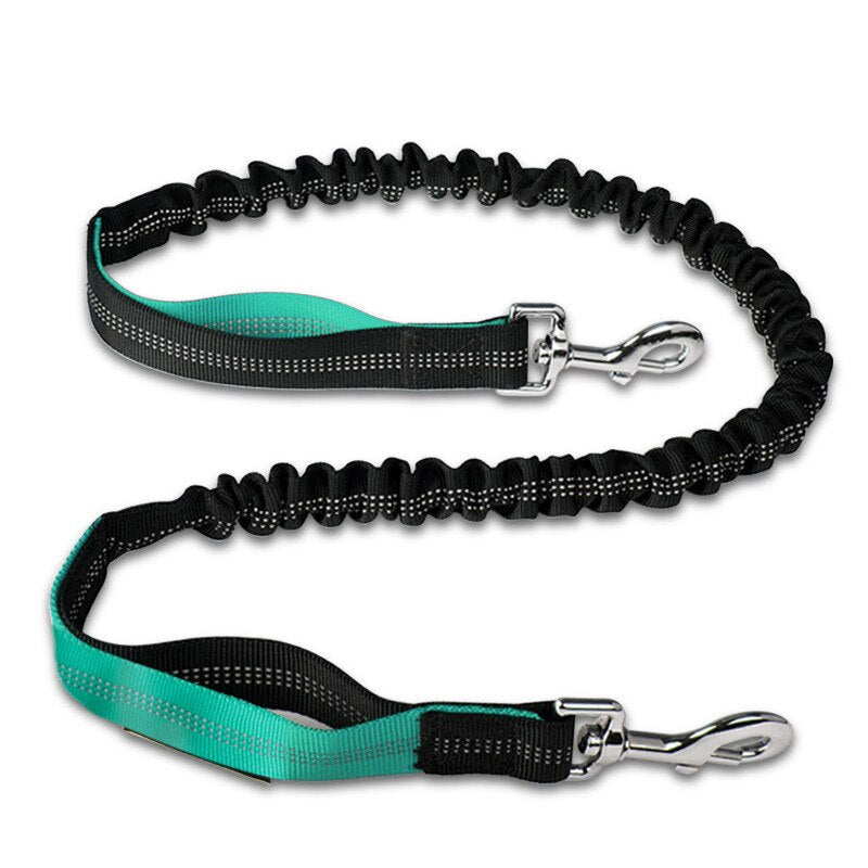 Hands Free Dog Leash with Waist Zipper Pocket Dual-Handle Reflective Bungee Suitable for Running Hiking Training Adjustable Waist Belt, Shock Absorbing for Small Medium and Large Dogs Pet Supplies