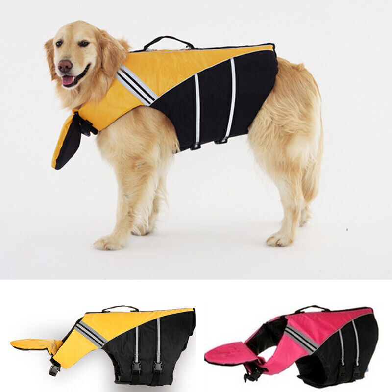 Reflective Big Dog Life Jacket Dog Swim Supplies Pet Swimwear Clothes Vest Adjustable Pet Dog Life Jacket for Small Medium Large Dog