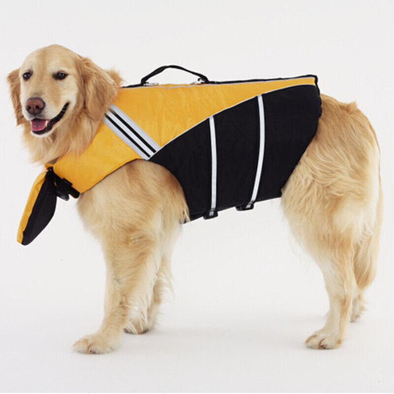 Reflective Big Dog Life Jacket Dog Swim Supplies Pet Swimwear Clothes Vest Adjustable Pet Dog Life Jacket for Small Medium Large Dog