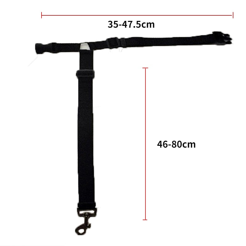Solid Color Two-in-one Reflective Pet Car Seat Belt Adjustable Dogs Harness