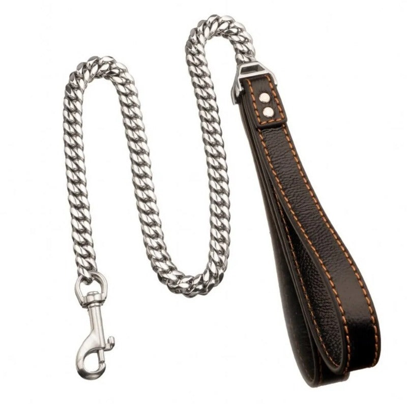 10 14MM Stainless Steel Pet Leashes Golden Dog Chain Collar