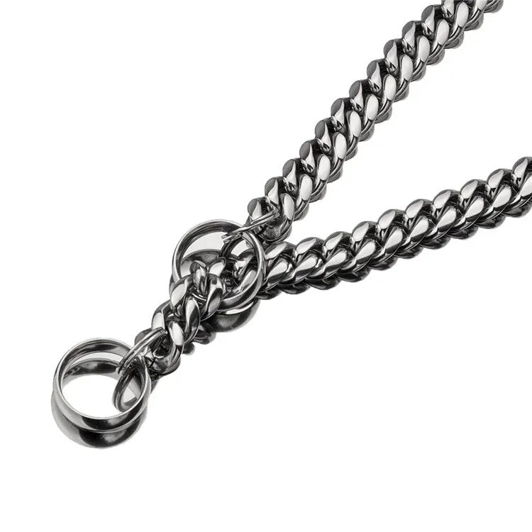14mm Stainless Steel Dog Chain Collar Metal Training Type P Pet Collar