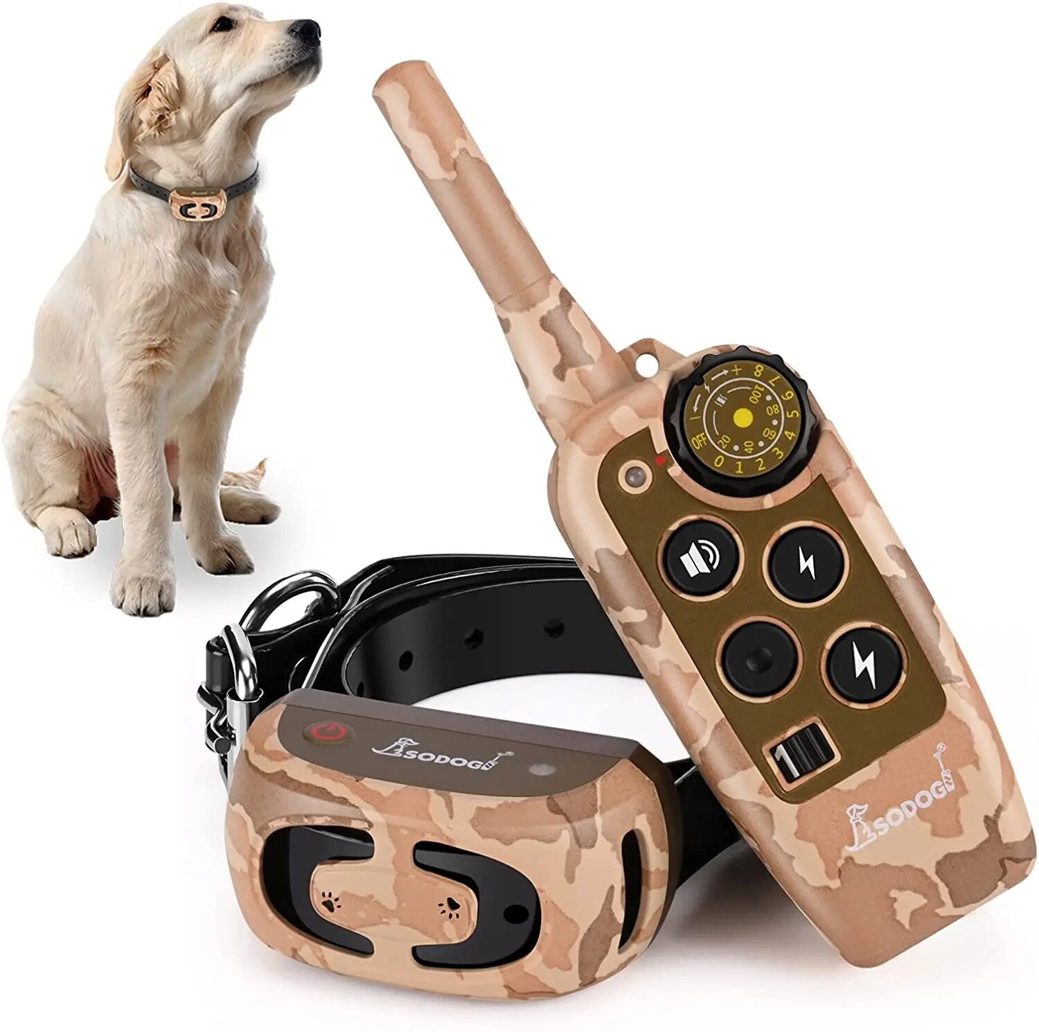 2000FT Remote Control Dog Training Collar Rechargeable Bark Shocker Electric Collar