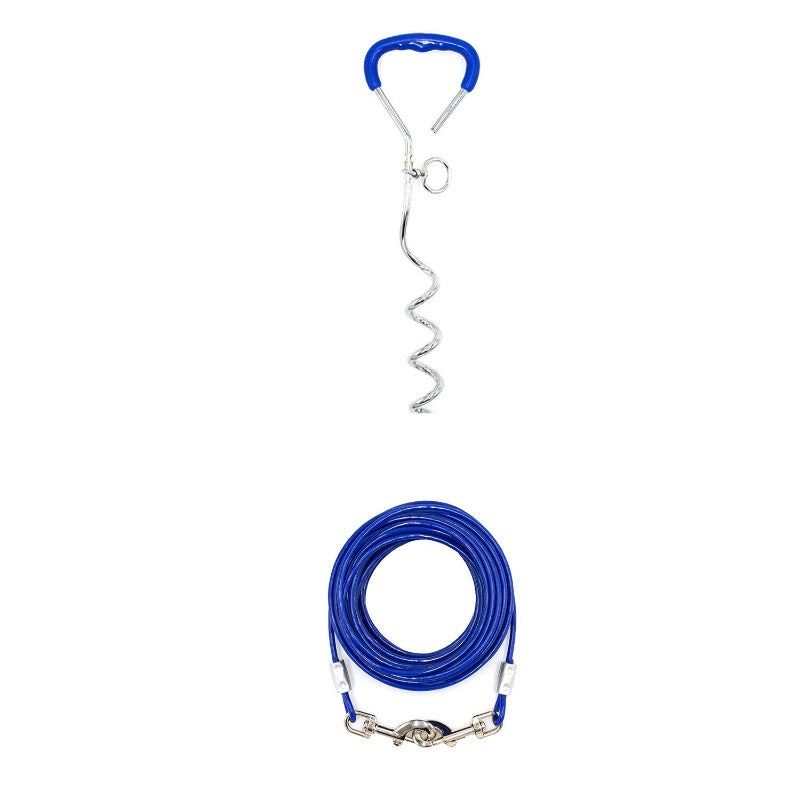 Outdoor Dog Fixed Pile Dog Tie Out Cable and Stake