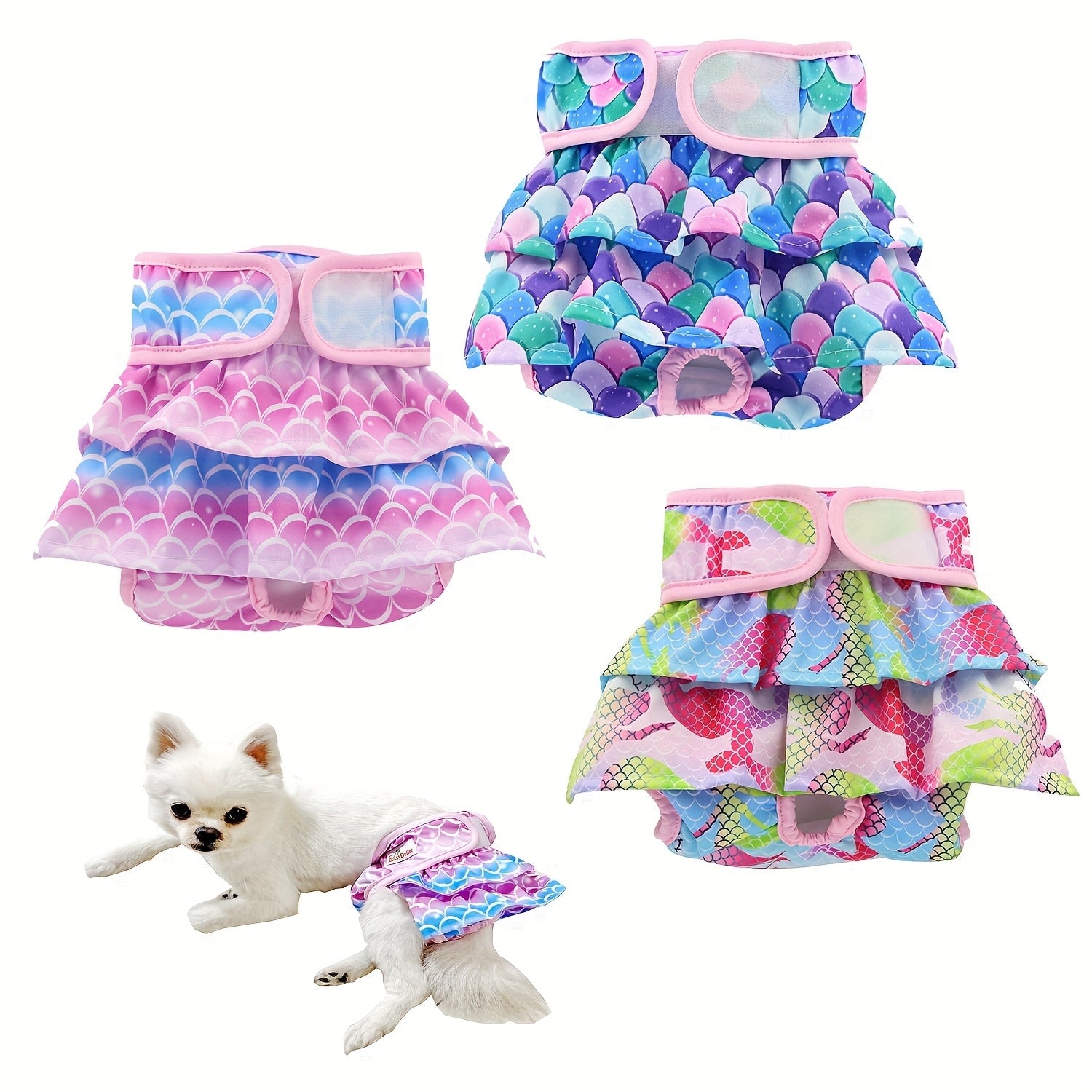 3Pack Female Dog Diapers Reusable And Washable Female Dog Diapers