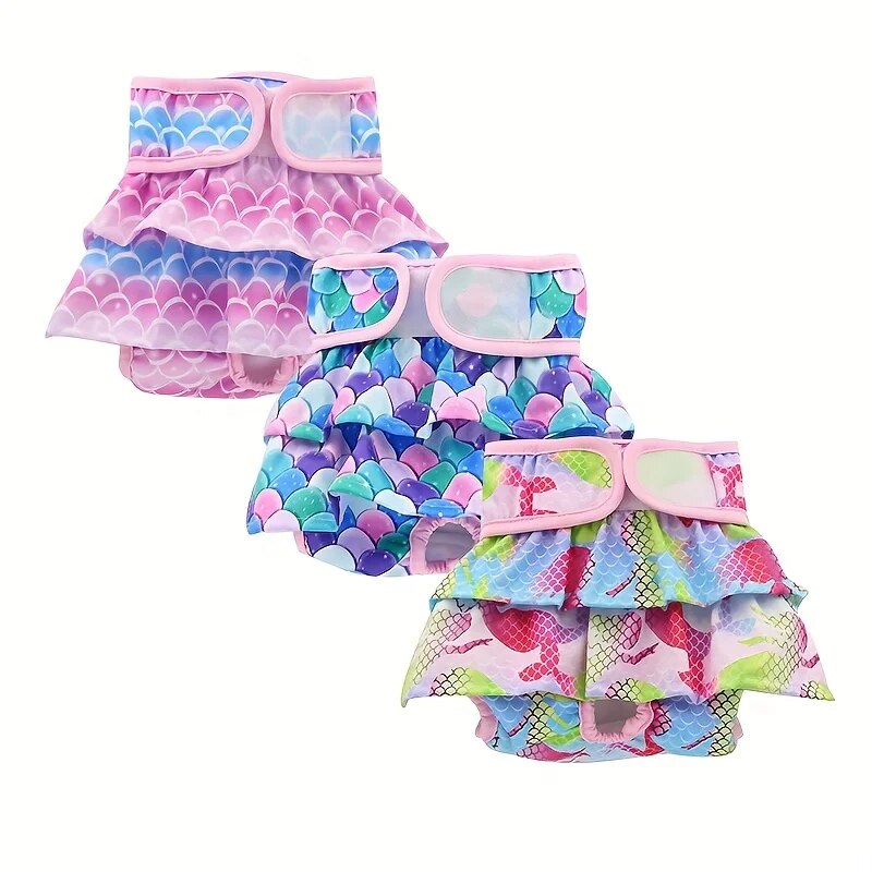 3Pack Female Dog Diapers Reusable And Washable Female Dog Diapers