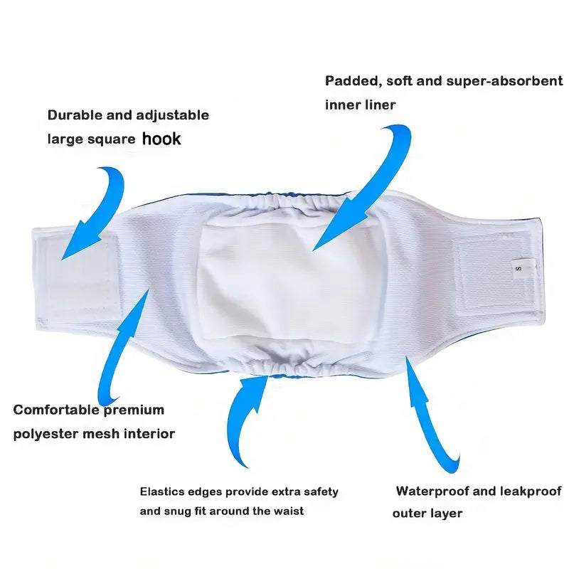 Durable Washable Male Dog Diaper Wraps Dog Physiological Pant Underwear