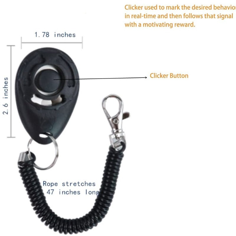 5 pcs set Dog Training Whistle Training Clicker with Wrist Strap Whistle Kit