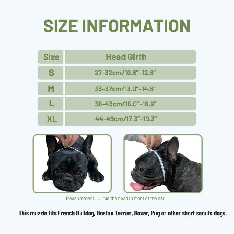 Dog Muzzle For Short Snout Dogs Breathable Holes Biting Chewing