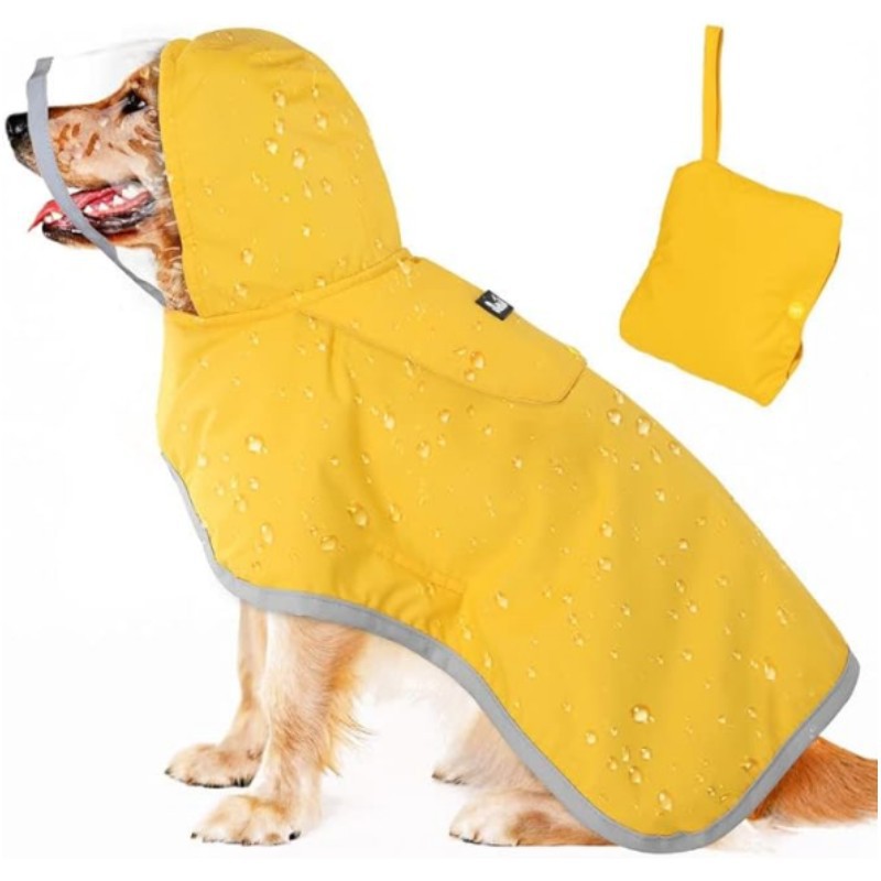 Big Dog Waterproof Raincoat Dog Windbreaker Coat Rainwear