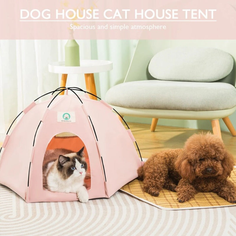 Cat Houses Portable Pet Outdoor Bed with Cushion Waterproof Cat Camping Tent