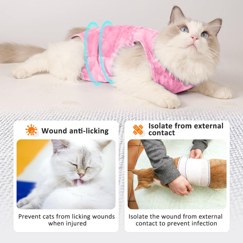 Cat Surgery Outfit Breathable Cat Recovery Suit Kitten Cat Onesie