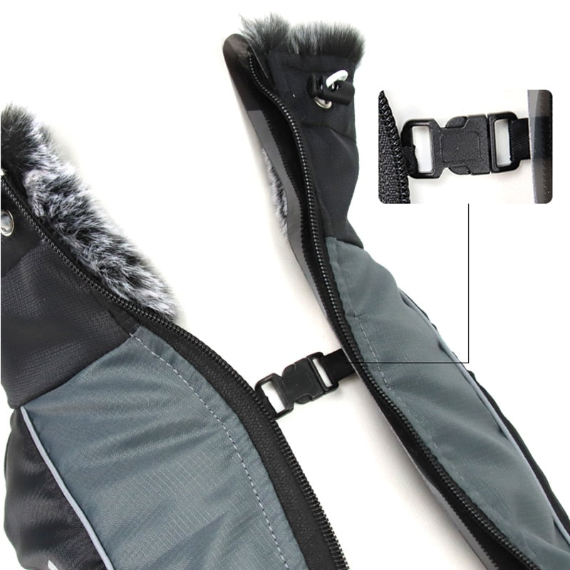 Large Dogs Winter Warm Jacket Waterproof Reflective