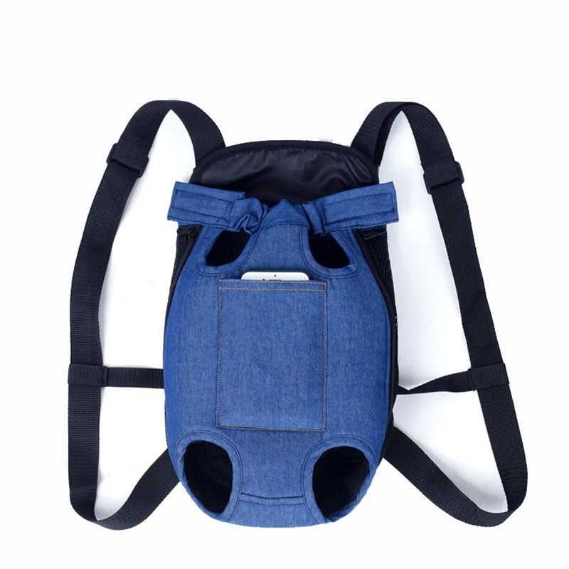 Denim Pet Dog Backpack Outdoor Travel Cat Dog Carrier Bag For Small Dogs