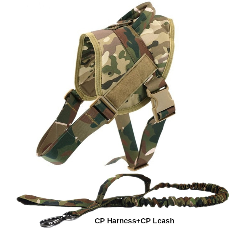 Dog Harness Leash Set Tactical Chest Vest Adjustable