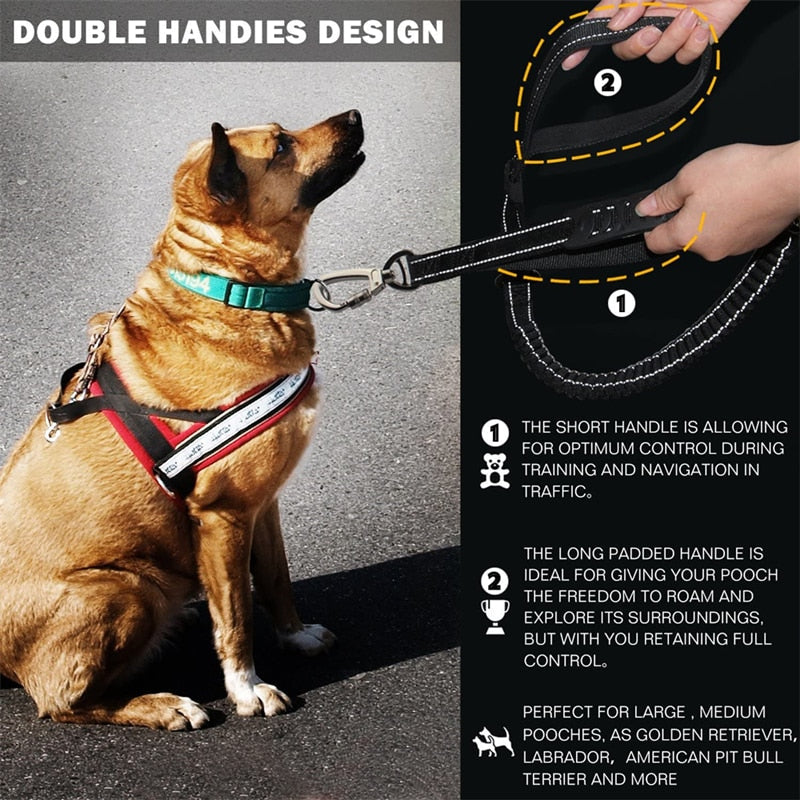 Dog Leash Rope Nylon Reflective Explosion-Proof Durable Leash For Large Dog