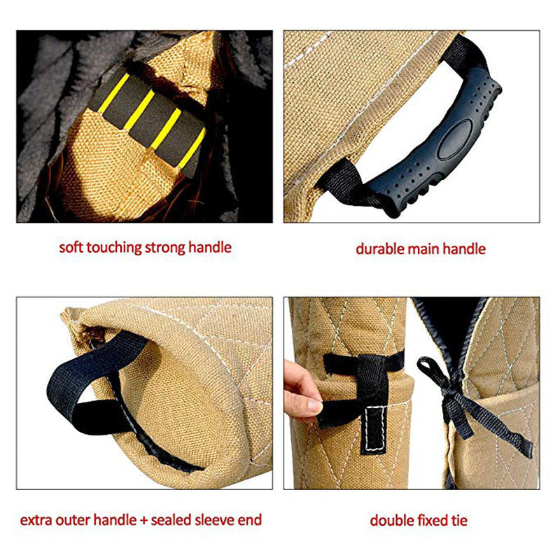 Dog Bite Sleeve With Handle Thickened Jute Training Young Arm Protection Safety Pet Dog Bite Sleeve