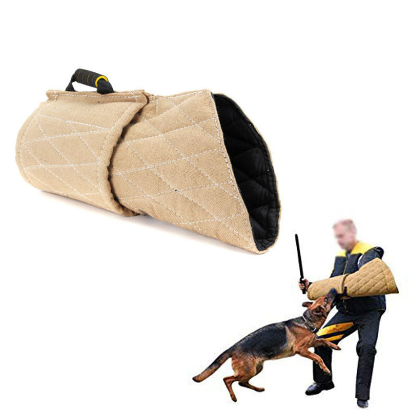 Dog Bite Sleeve With Handle Thickened Jute Training Young Arm Protection Safety Pet Dog Bite Sleeve